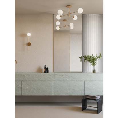 Chelso - 4 light brass and opal flush
