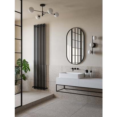Chelso - 4 light matt black and opal flush