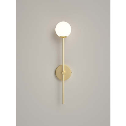 Chelso - brushed brass and opal wall light - Default Title