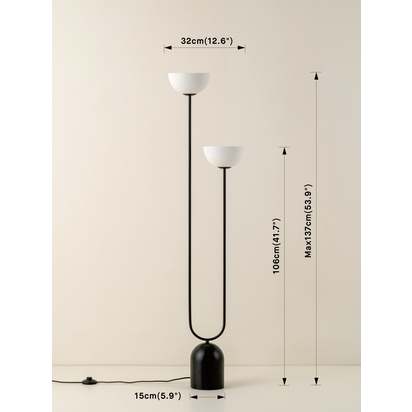 Ruzo - bronze and porcelain floor lamp - Default Title