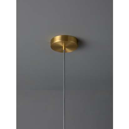 Silio - 1 light brushed brass and opal pendant