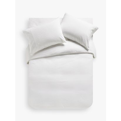 John Lewis Cairo Duvet Cover Set White | Super King set
