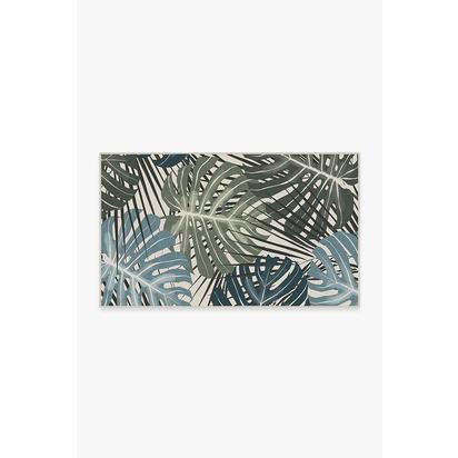 Monstera Jade Flatwoven Rug - 90 x 150 cm - Rug + Pad System