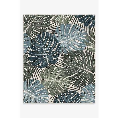 Monstera Jade Flatwoven Rug - 245 x 305 cm - Rug + Pad System