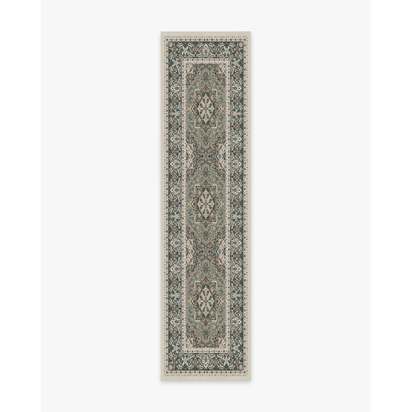 Hendesi Heriz Sage Flatwoven Rug - 75 x 305 cm - Rug + Pad System