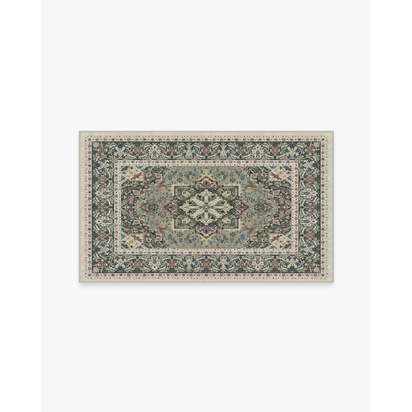 Hendesi Heriz Sage Flatwoven Rug - 90 x 150 cm - Rug + Pad System