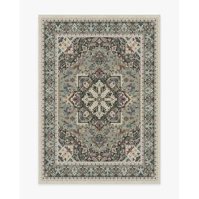 Hendesi Heriz Sage Flatwoven Rug - 150 x 215 cm - Rug + Pad System