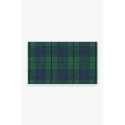 Buffalo Plaid Blackwatch Flatwoven Rug - 90 x 150 cm - Rug + Pad System