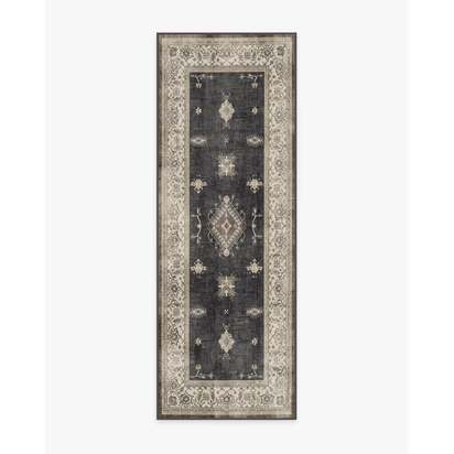 Verena Dark Wood Flatwoven Rug - 75 x 215 cm - Rug + Pad System