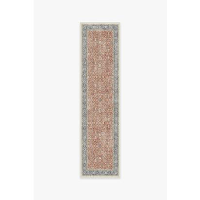 Celestine Coral Flatwoven Rug - 75 x 305 cm - Rug + Pad System