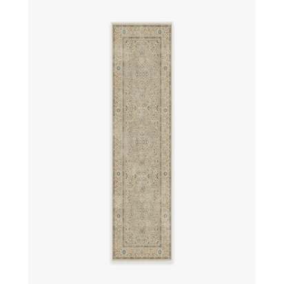 Kamran Ivory Opal Flatwoven Rug - 75 x 305 cm - Rug + Pad System