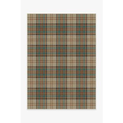 Dress Stewart Tartan Khaki Flatwoven Rug - 150 x 215 cm - Rug + Pad System