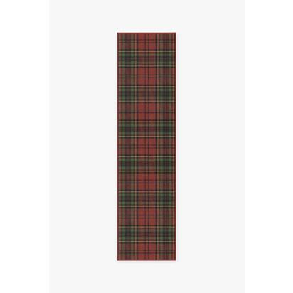Dress Stewart Tartan Red Flatwoven Rug - 75 x 305 cm - Rug + Pad System