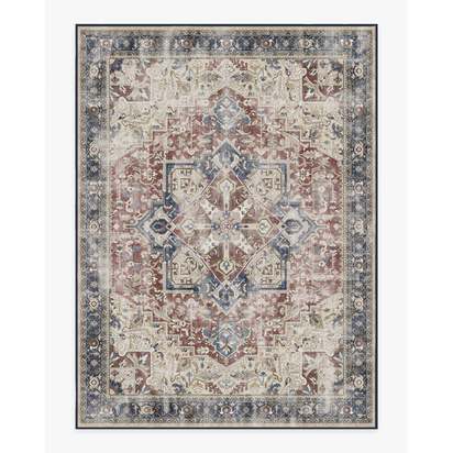 Kamran Royal Blue Flatwoven Rug - 275 x 365 cm - Rug + Pad System