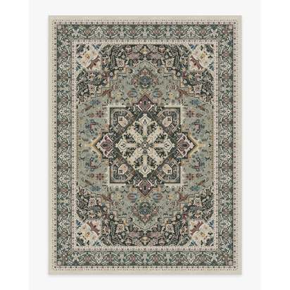 Hendesi Heriz Sage Flatwoven Rug - 275 x 365 cm - Rug + Pad System