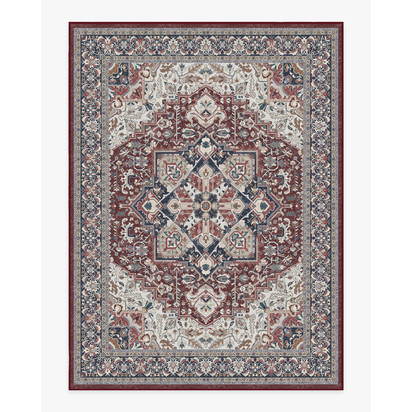 Hendesi Heriz Bordeaux Flatwoven Rug - 275 x 365 cm - Rug + Pad System