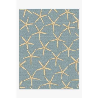 Starfish Pale Blue Flatwoven Rug - 275 x 365 cm - Rug + Pad System