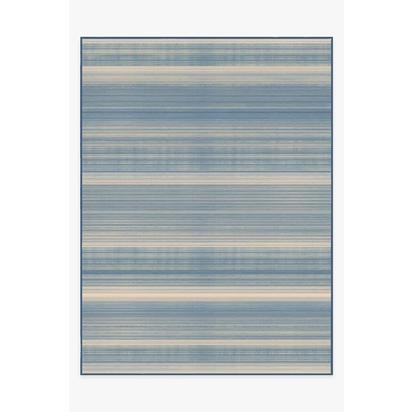 Coastal Linear Stripe Slate Flatwoven Rug - 275 x 365 cm - Rug + Pad System