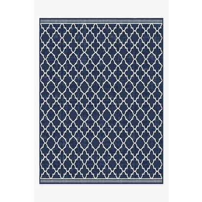 Varia Trellis Royal Blue Outdoor Rug - 275 x 365 cm - Rug + Pad System