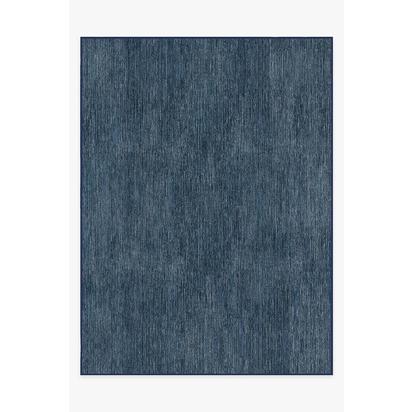 Chunky Solid Blue Outdoor Rug - 275 x 365 cm - Rug + Pad System