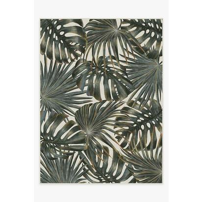 Tropical Green Outdoor Rug - 275 x 365 cm - Rug + Pad System