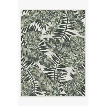 Filifera Palm Green Outdoor Rug - 275 x 365 cm - Rug + Pad System