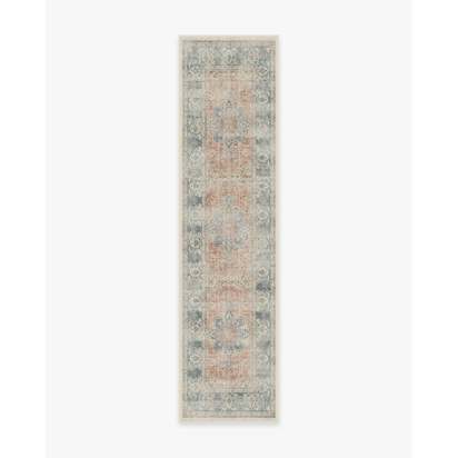 Sarrah Coral Flatwoven Rug - 75 x 305 cm - Rug + Pad System