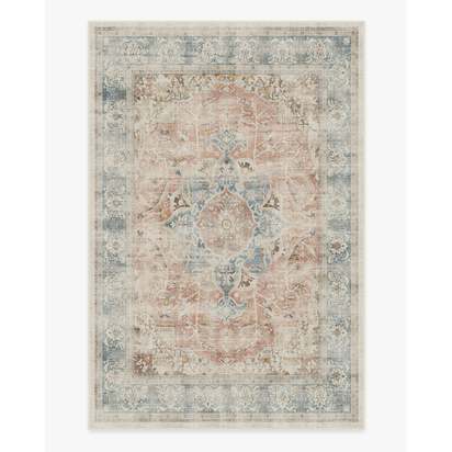 Sarrah Coral Flatwoven Rug - 185 x 275 cm - Rug + Pad System