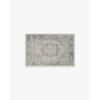 Kamran Blue Quartz Flatwoven Rug - 60 x 90 cm - Rug + Pad System