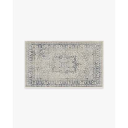 Kamran Blue Quartz Flatwoven Rug - 90 x 150 cm - Rug + Pad System