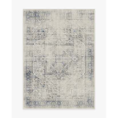 Kamran Blue Quartz Flatwoven Rug - 150 x 215 cm - Rug + Pad System