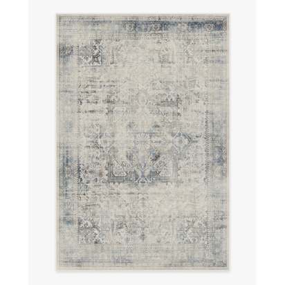 Kamran Blue Quartz Flatwoven Rug - 185 x 275 cm - Rug + Pad System