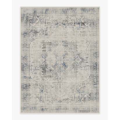 Kamran Blue Quartz Flatwoven Rug - 275 x 365 cm - Rug + Pad System