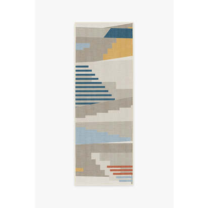 Tropea Multicolour Outdoor Rug - 75 x 215 cm - Rug + Pad System