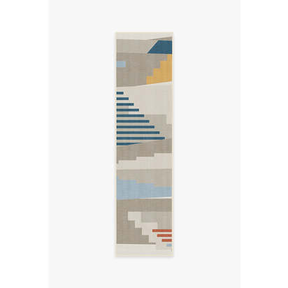 Tropea Multicolour Outdoor Rug - 75 x 305 cm - Rug + Pad System