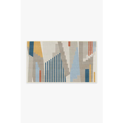 Tropea Multicolour Outdoor Rug - 90 x 150 cm - Rug + Pad System