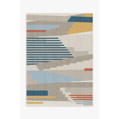 Tropea Multicolour Outdoor Rug - 150 x 215 cm - Rug + Pad System