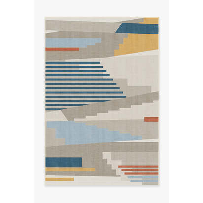Tropea Multicolour Outdoor Rug - 185 x 275 cm - Rug + Pad System