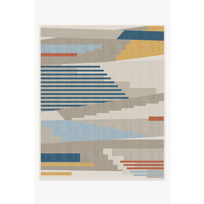 Tropea Multicolour Outdoor Rug - 245 x 305 cm - Rug + Pad System