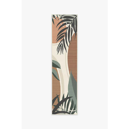 Tulum Desert Sage Outdoor Rug - 75 x 305 cm - Rug + Pad System