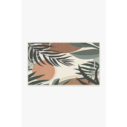 Tulum Desert Sage Outdoor Rug - 90 x 150 cm - Rug + Pad System