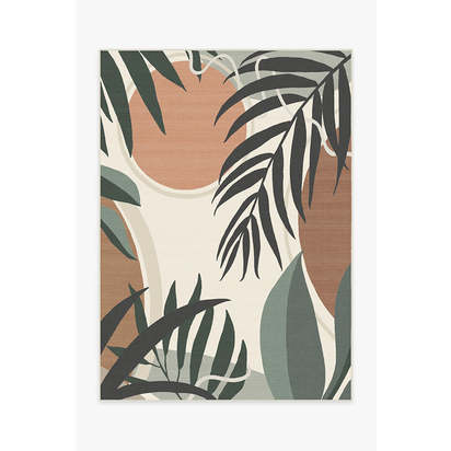 Tulum Desert Sage Outdoor Rug - 150 x 215 cm - Rug + Pad System