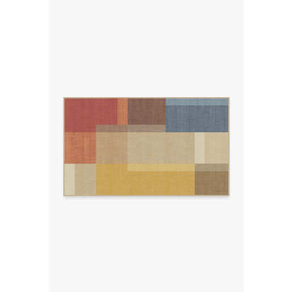 Campo Multicolour Outdoor Rug - 90 x 150 cm - Rug + Pad System