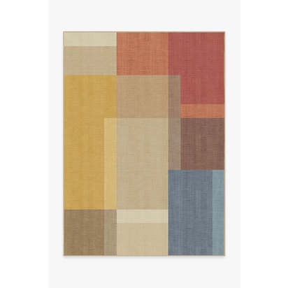 Campo Multicolour Outdoor Rug - 150 x 215 cm - Rug + Pad System