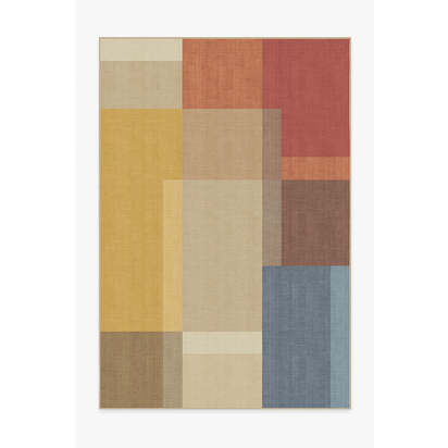 Campo Multicolour Outdoor Rug - 185 x 275 cm - Rug + Pad System