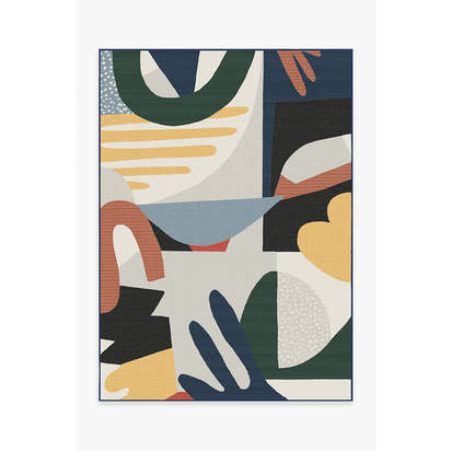 Medley Multicolour Outdoor Rug - 150 x 215 cm - Rug + Pad System