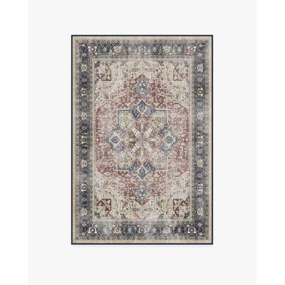 Kamran Royal Blue Flatwoven Rug - 120 x 185 cm - Rug + Pad System