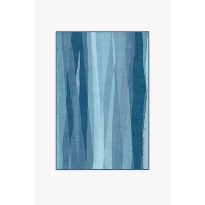 Meridian Blue Flatwoven Rug - 120 x 185 cm - Rug + Pad System