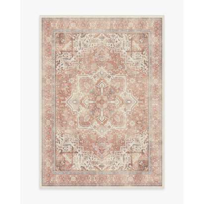 Kamran Rose Flatwoven Rug - 150 x 215 cm - Rug + Pad System