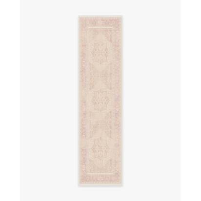Kamran Soft Pink Flatwoven Rug - 75 x 305 cm - Rug + Pad System